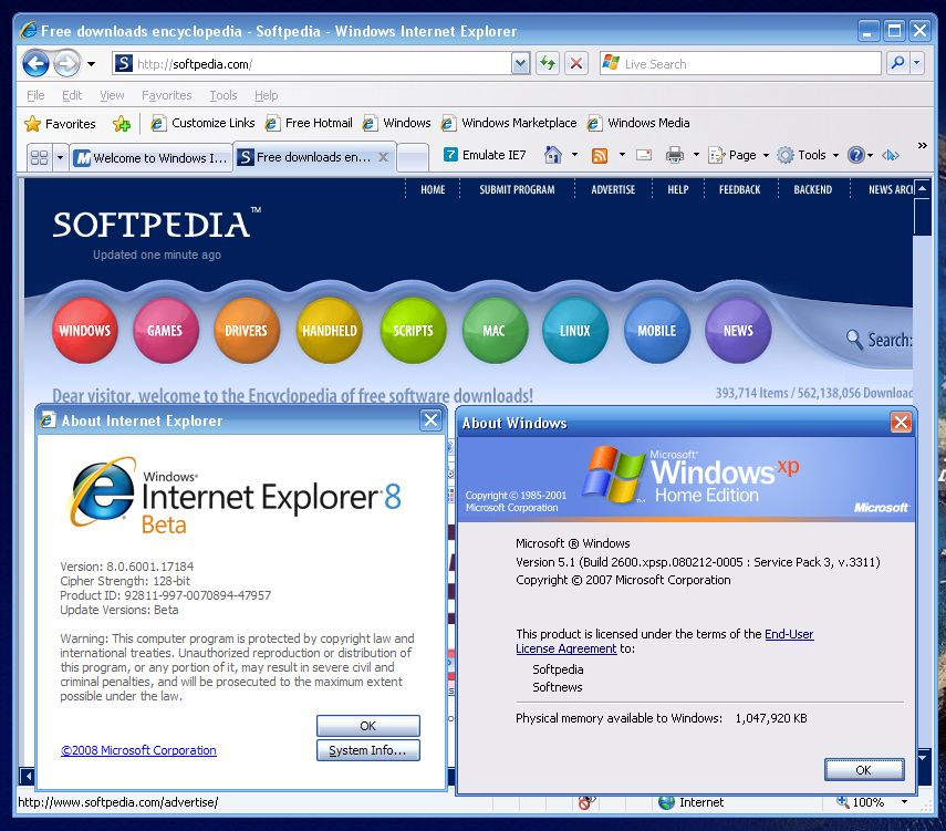 window internet explorer 8 download